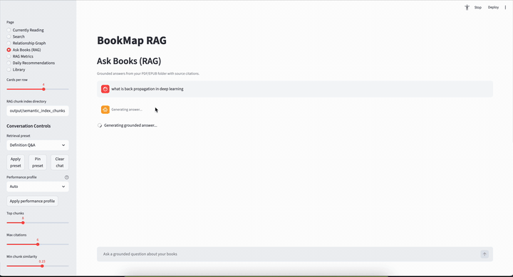 BookMap RAG Indexer product demo